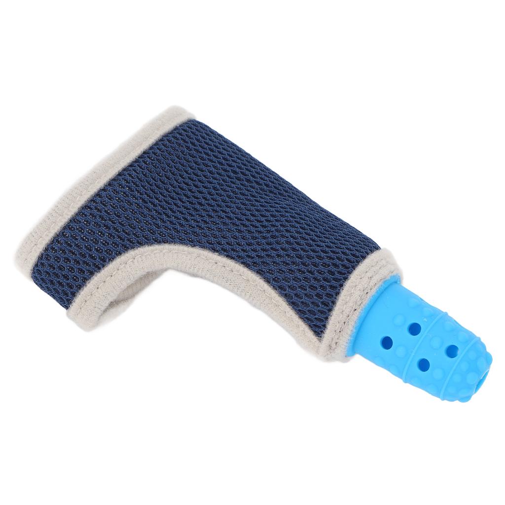 Protector de Deget pentru Bebeluș Silicon Dentar Brățară de Mână Respirabilă Protecție Anti Supt Deget pentru Copil Mic Albastru