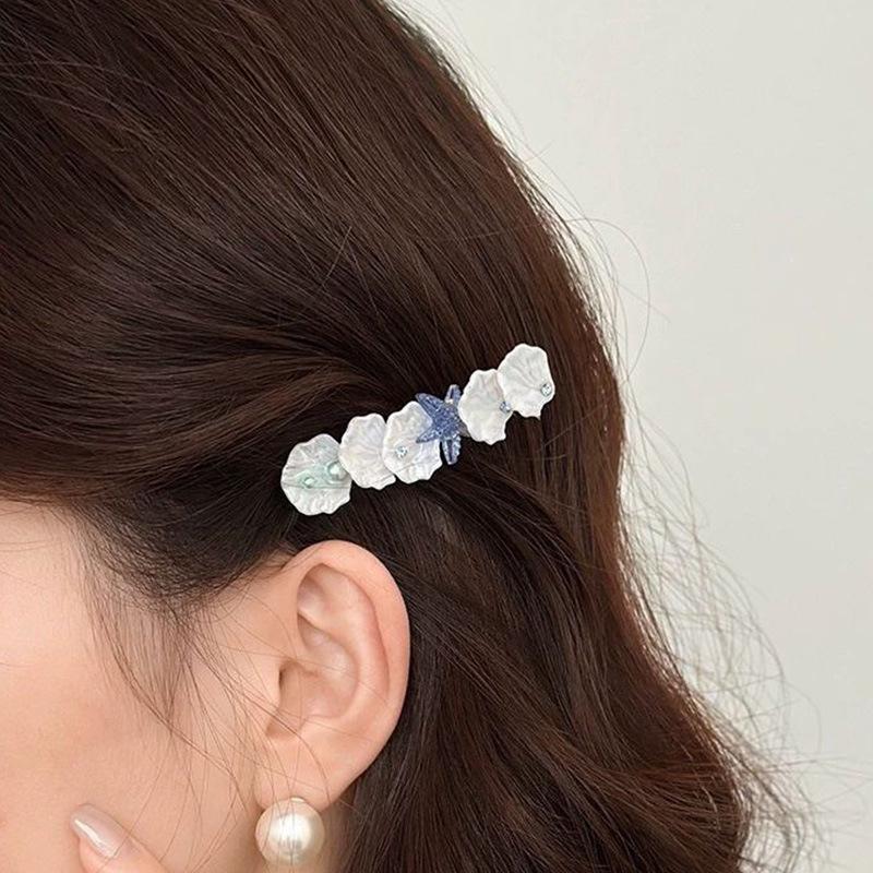 Barrette Cheveux Étoile de Mer Coquillage - Élégante et Polyvalente pour Toute Occasion