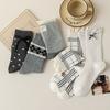 Early Autumn Polka Dot Bow Socks Medium Tube Socks Ballet Lace Medium Tube Socks