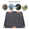 Solar Panel Double Sided 20W Dual TYPE C Output 5V 2A Ultra Thin Portable Solar Panel for Travel Camping