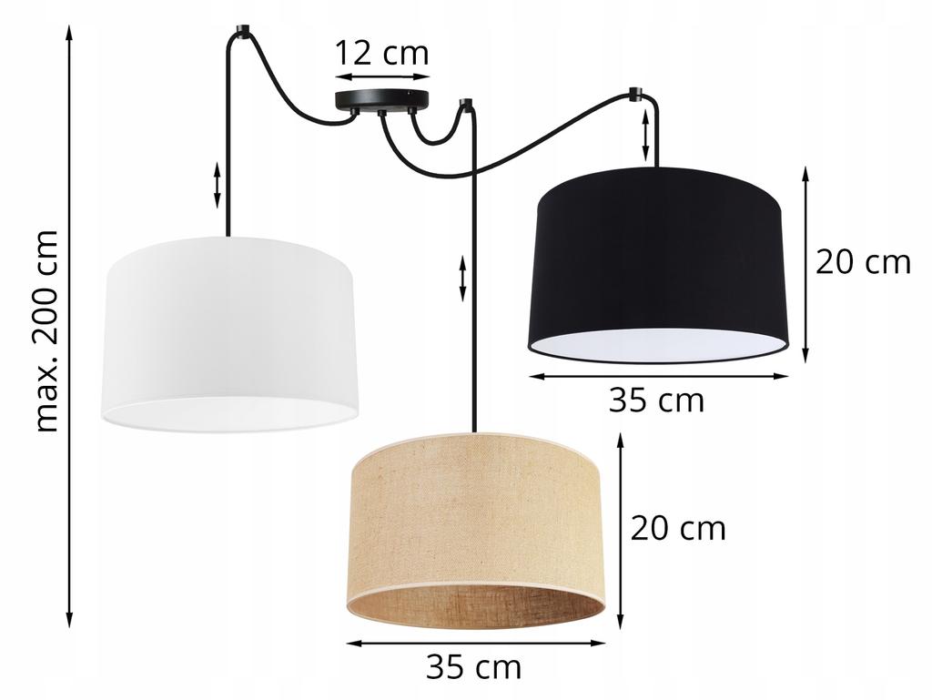 Hanging Lamp Chandelier Lampshade Matero Spider 35 Cm