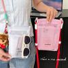 Hollowed-out Korean Style Shoulder Bag Sweet Mobile Phone Bag Fashionable Nylon Mesh Bag  Girls