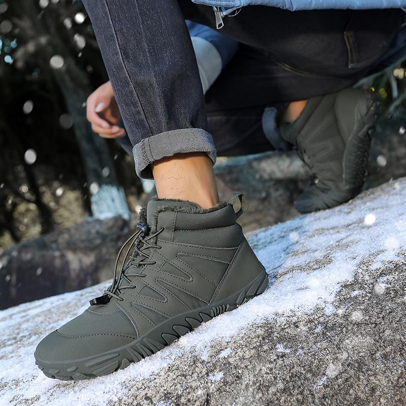 Plush Snow Boots for Women Men Winter Cotton Shoes High-top Boots Warm Hiking Shoes Outdoor Sneakers