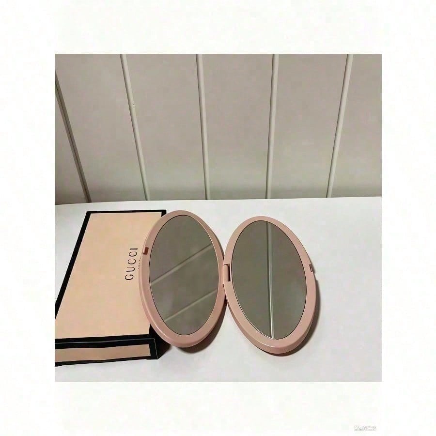 Damen Klappspiegel, Bequem zu Tragen, Geeignet für Nachbesserungen und Make-up, Süßer Stil