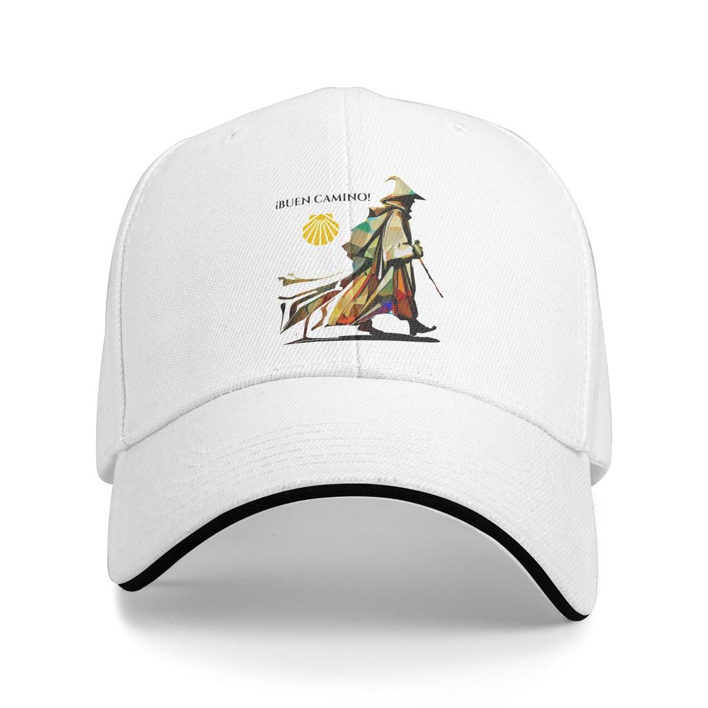 Unisex Women Camino De Santiago Buen Camino Sandwich Hat Vintage Baseball Caps Polyester Sun Hats Breathable Sun Caps Summer