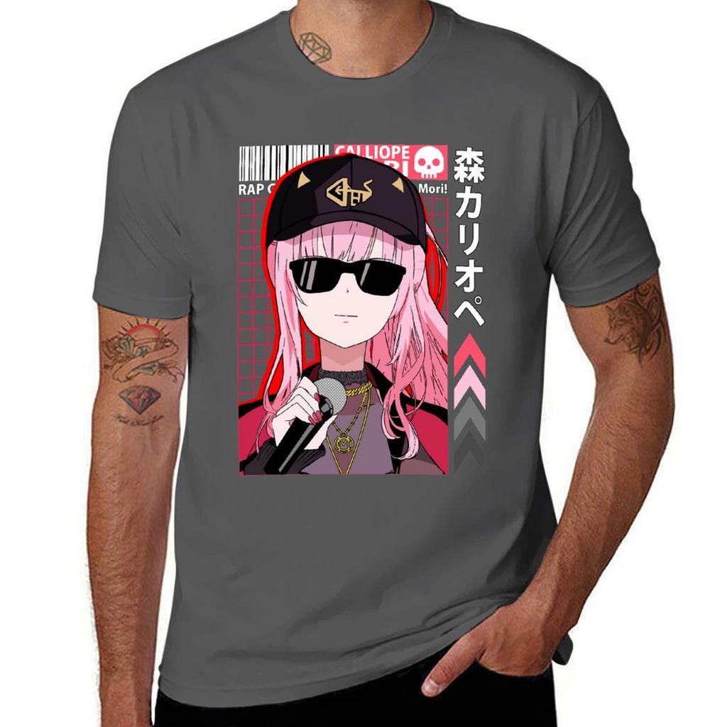 Calliope Mori Rap Hololive En Tshirt Running Performance Short Sleeve Tee Tshirt