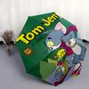 1pc Tom & Jerry Automatic Folding Umbrella - Compact 8-Rib Design, Durable Plastic & Iron1165L