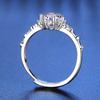 Bague Ringen Snowflake Rings 1 Carat Colored Moissanite Ring For Women Christmas Gift Romantic Winter Sterling Silver 925 Jewelry