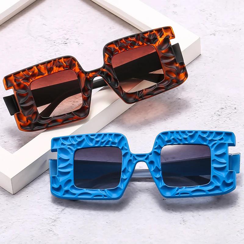 SHAUNA Ochelari de soare pătrați de culoare dublă de modă unici pentru femei, nuanțe UV400, ochelari de soare de șampanie pentru bărbați, în tendințe retro, gradient