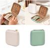 Velvets Lined Jewelry Case Portable PU Organizers Multiple Compartments for Ring Earring Necklace Storage Travel Solution