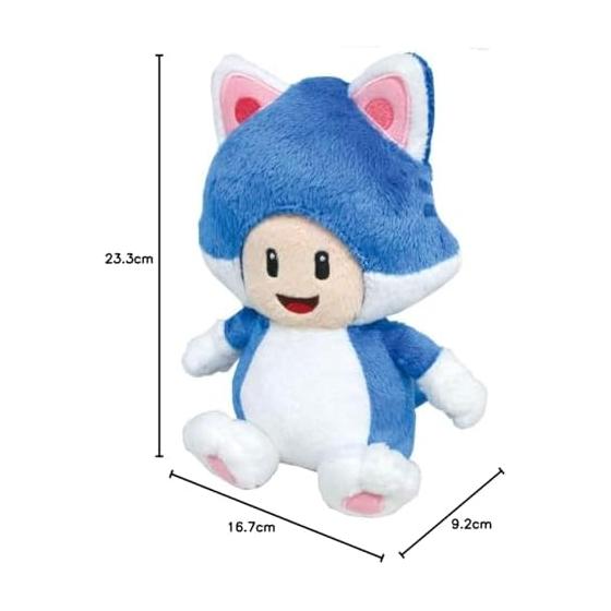 San-Ei Super Mario 3D World Cat Toad (S) W12 x D10 x H18.5cm Plush