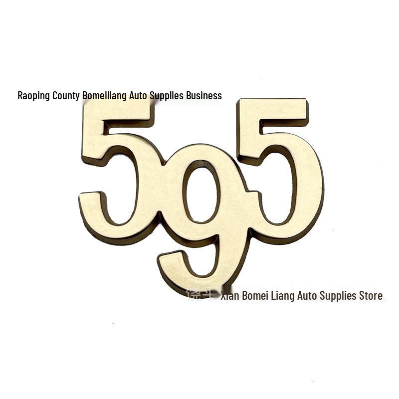 Fiat Abarth 595/695 Car Logos: Metal Trunk Lid & Side Decals for Modification