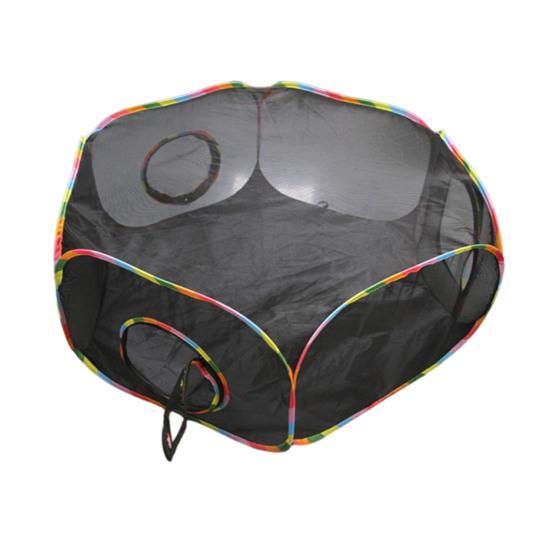 Mesh Pet Tunnel Toy Collapsible Cat Tunnel Tube Tent Safe Breathable Mesh Enclosure for Small