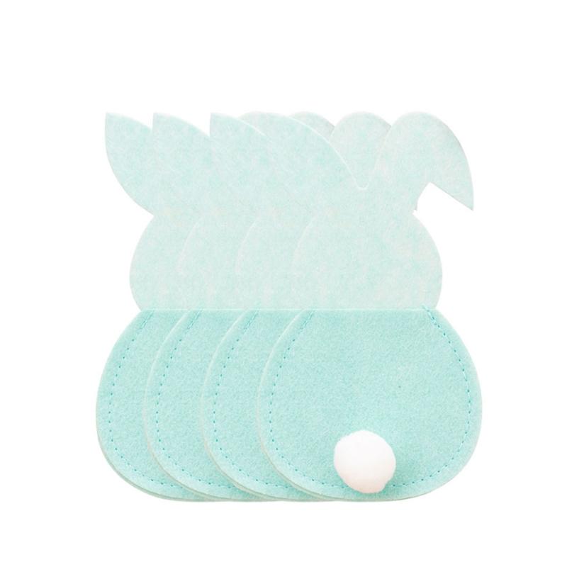 

Set of 4 Rabbit Cutlery Bags Fork Storage Pouches Rabbit Cutlery Bags Fork Storage Cover Kitchen Storage Cutlery Cover синий