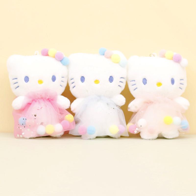Adorable Plush Cat Keychain Cute Kitty Bag Charm Soft Wedding Toss Doll