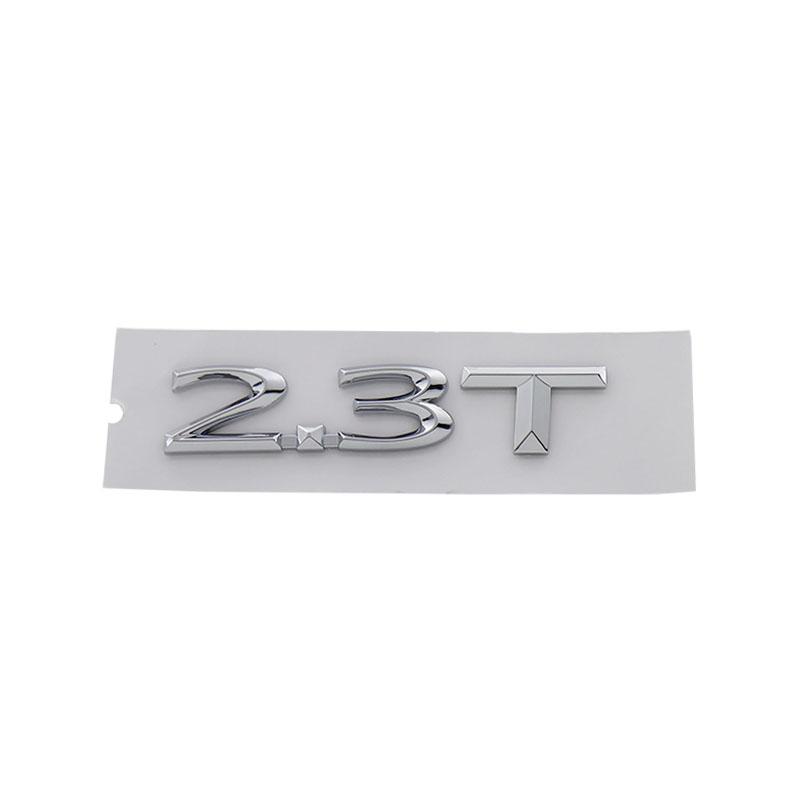 

3D Premium 2.3T 2.3 T Letters for car Fender trunk Rear Bonnet Decal Emblem Badge Sticker chrome