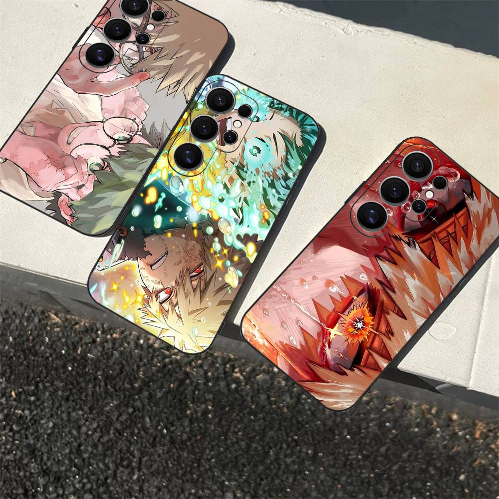 1PC Anime Bakugo Katsuki Phone Case For Samsung S 24 fe 25 Ultra plus 20 lite 21 30 22 23 24 22 Ultra 5G Fundas