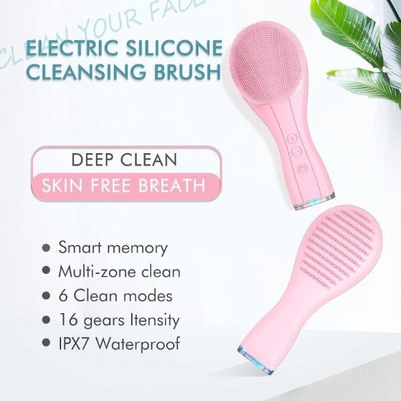 Waterproof Silicone Electric Facial Cleansing Brush for Men & Women Deep Cleansing with Exfoliating & Massaging Features