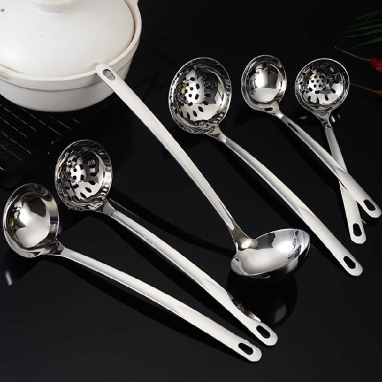 Sturdy Ladle and Slotted Spoon Set Colander Quality Dinnerware Utensils