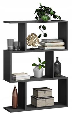 Bask 3 Black Bookcase, Bookshelf Cabinet
