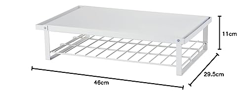 HEIAN SHINDO Over-the-Range Rack, Matte White, 46cm Wide X 29.5cm Deep X 11cm High, 10kg Load Capacity, REW-1, Heian Shindo Kogyo