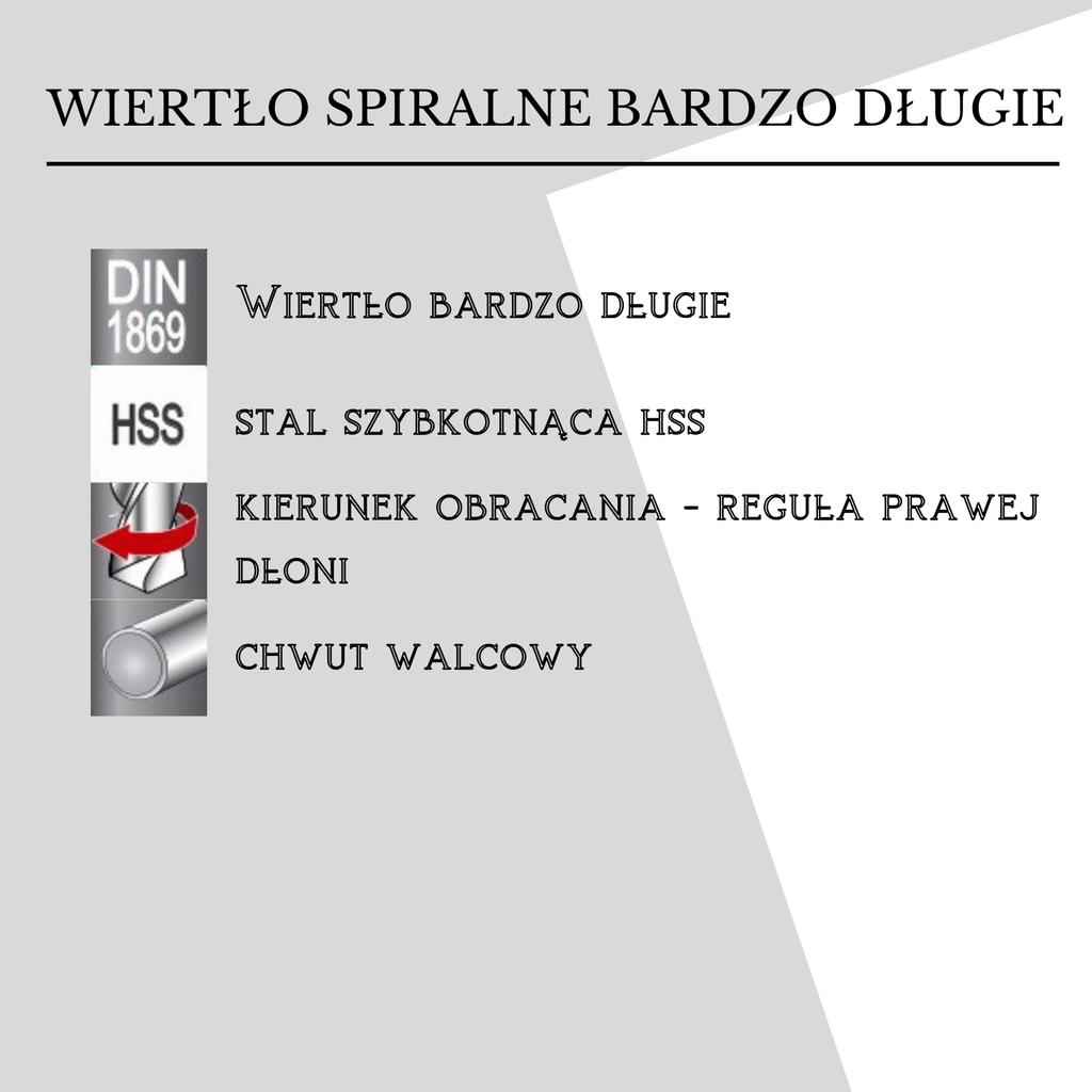 Wiertło bardzo długie hss 12x480 mm - nwkp-3. din 1869. wiertła do stali.