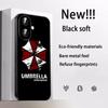 Classic Evil Umbrella Cool Pattern Design Phone Case For iPhone 17 16 15 14 13 12 Plus Mini Pro Max Soft Black Shockproof Cover