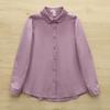 Spring Autumn Pure Cotton Women's Doll Collar Long Sleeve Shirt