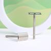 Iron Handle Safety Razor for Men Barber Shaving Body Hair Beard Manual Double Edge Razor Barbeador with 1 Blade
