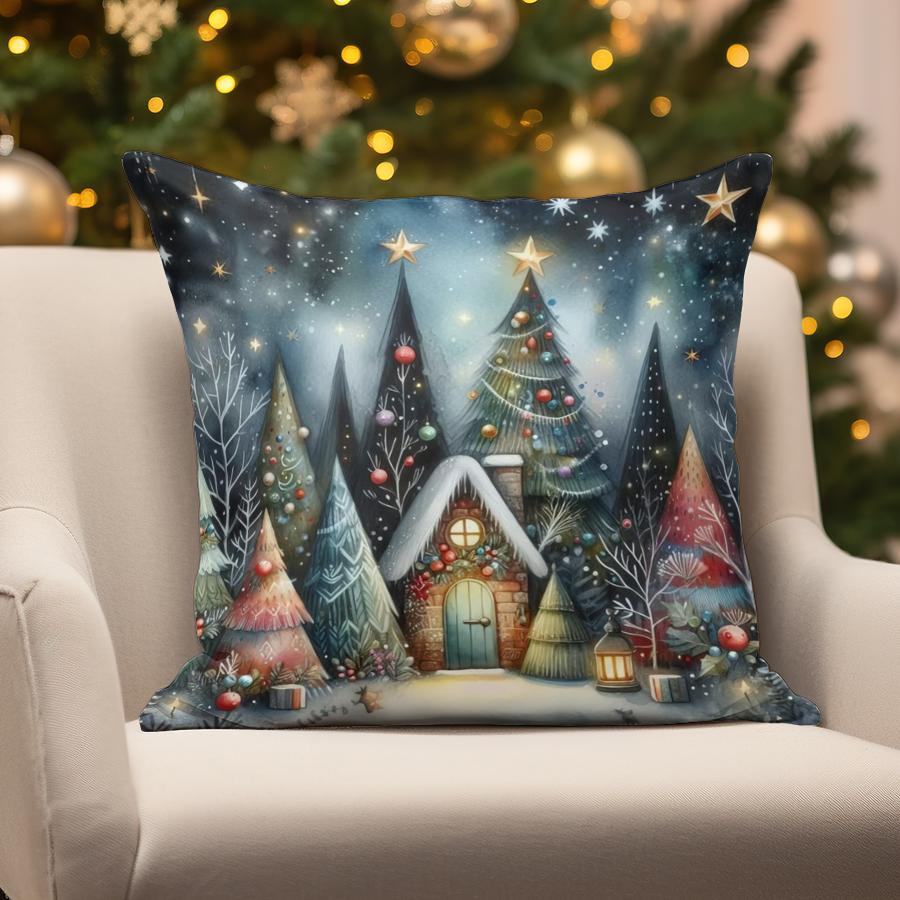 Weihnachtsmann- & Bärenkissen zur Heimdekoration, geeignet für Sofa, Schlafzimmer, Autokissen, Kissenbezug, Kissen, rechteckiges Rückenkissen