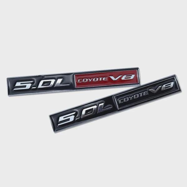 Car 3D Metal 5.0L COYOTE V8 Nameplate Trunk Body Badge Emblem Decals Sticker For Ford F150 F250 FX4 Mustang GT Shelby 5.0