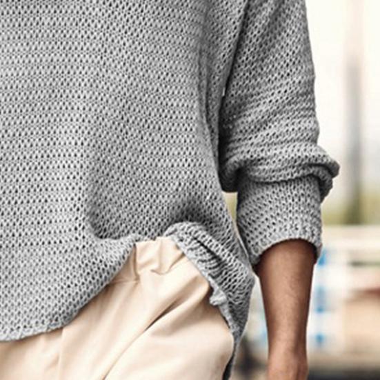 Men Sweater V Neck Easy To Match Breathable Elastic Comfortable Knit Long Sleeves Loose Pullover Fall Sweater Men Clothes