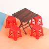 Mini Stool Dollhouse Folding Table Doll Furniture Dollhouse Small Chair  Home Decor