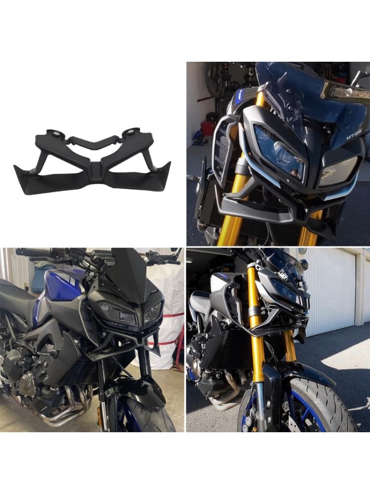 Přítlak motocyklu Nahé přední spoilery vhodné pro MT-09 MT09SP 2018-2020 Sada předního spoileru s aerodynamickým křídlem