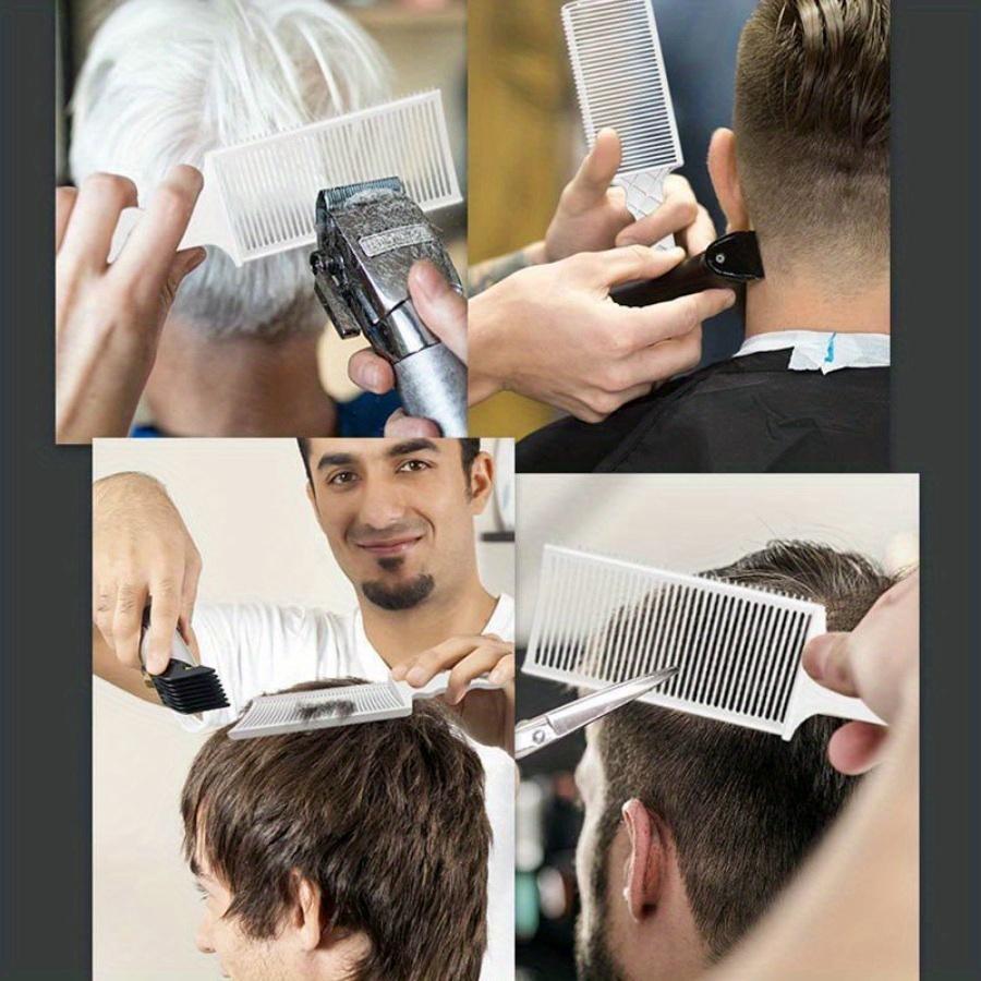 Hřeben na vyblednutí Profesionální holičský Clipper Blending Hřeben pro stříhání vlasů s plochým vrcholem pro muže Teplovzdorný kartáč proti vyblednutí Stylingový nástroj Salon