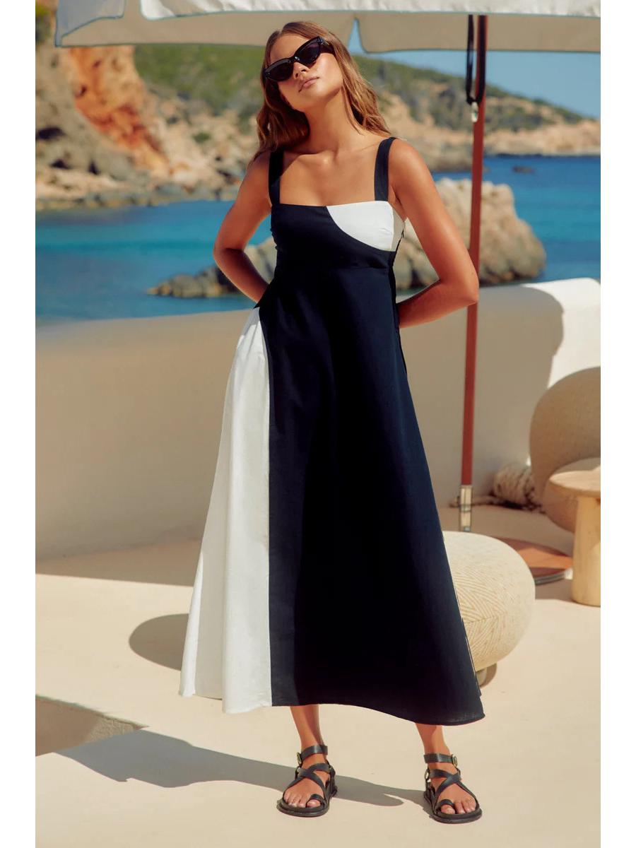 

Летнее платье в стиле французского колор-блока к 25-летнему юбилею Extra Large темно-синий