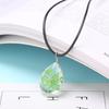Direct Sales Hand-Wound Water Drop Dried Flower Pendant Dried Flower Plant Specimen Glass Creative Simple Necklace Pendant