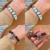 High-quality Ceramic Butterfly Bead Bracelet Classic Retro Style Elegant Women's Wristwear