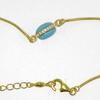 Dfarbe 925 Silver + 18k Gold Natural Turquoise Double-sided Gemstone Bracelet