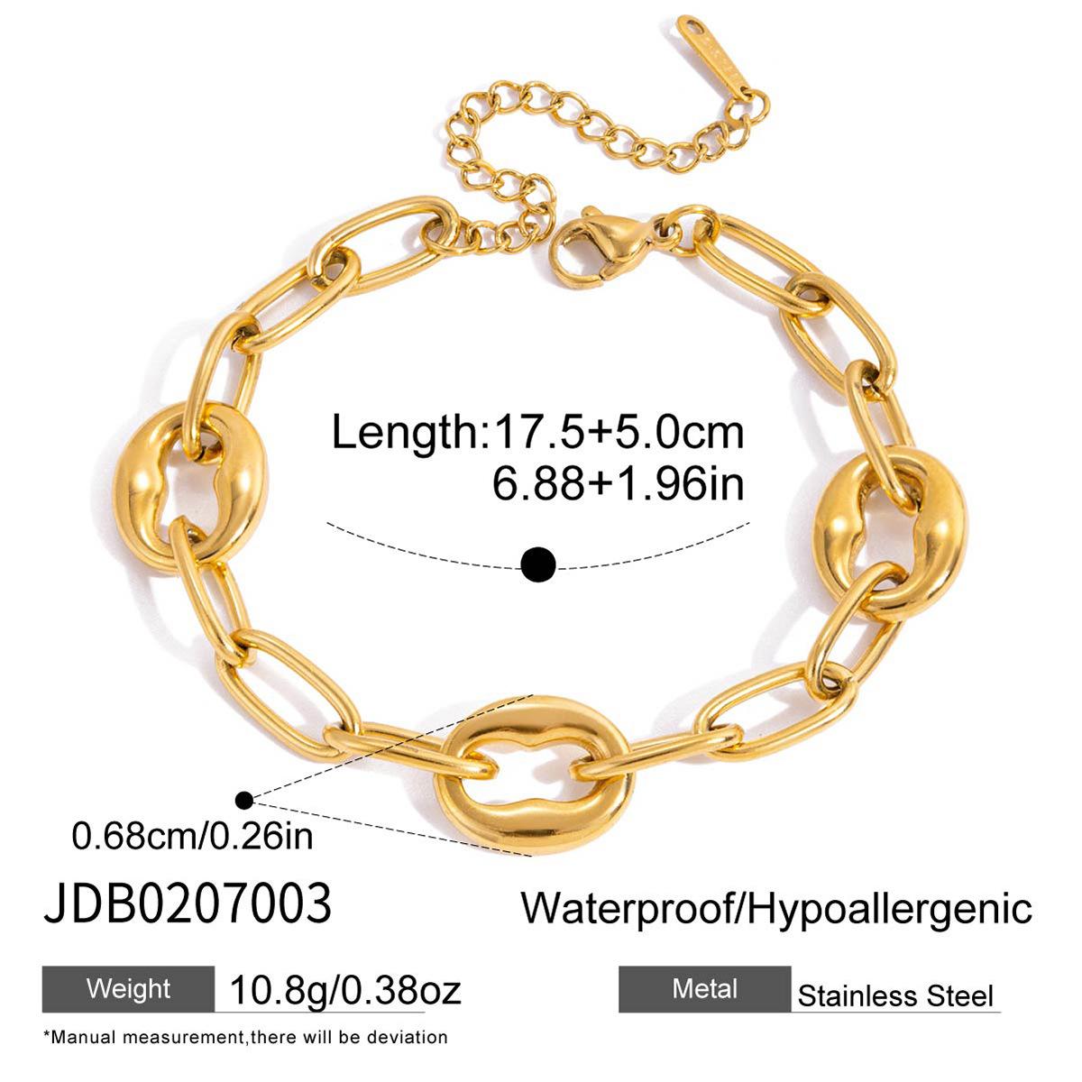 Дизайн современный минималистичный 18-каратное золото О-образный базовый браслет-цепочка ювелирные изделия