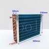 Evaporatore Condensatore Raffreddato ad Aria Frigorifero Congelatore Tubo di Rame Aletta di Alluminio Scambiatore di Calore ad Aria Radiatore 445mm*130mm*90mm