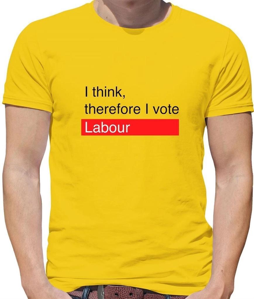 I Think, Therefore I Vote Travail - T-Shirt - Starmer Élection Fête 2024