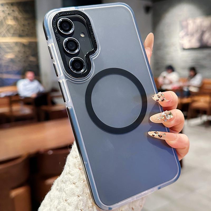 

Matte Magnetic Semi-Transparent Phone Case for Samsung S25/S24, A05s/A54, A34. Samsung A05S