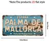 Hisun Tin Sign HD Aluminum Metal Sign Palma De Mallorca Espana Perla Del Mediterraneo Vintage License Plate Style Wall Decor Retro Coastal Ca
