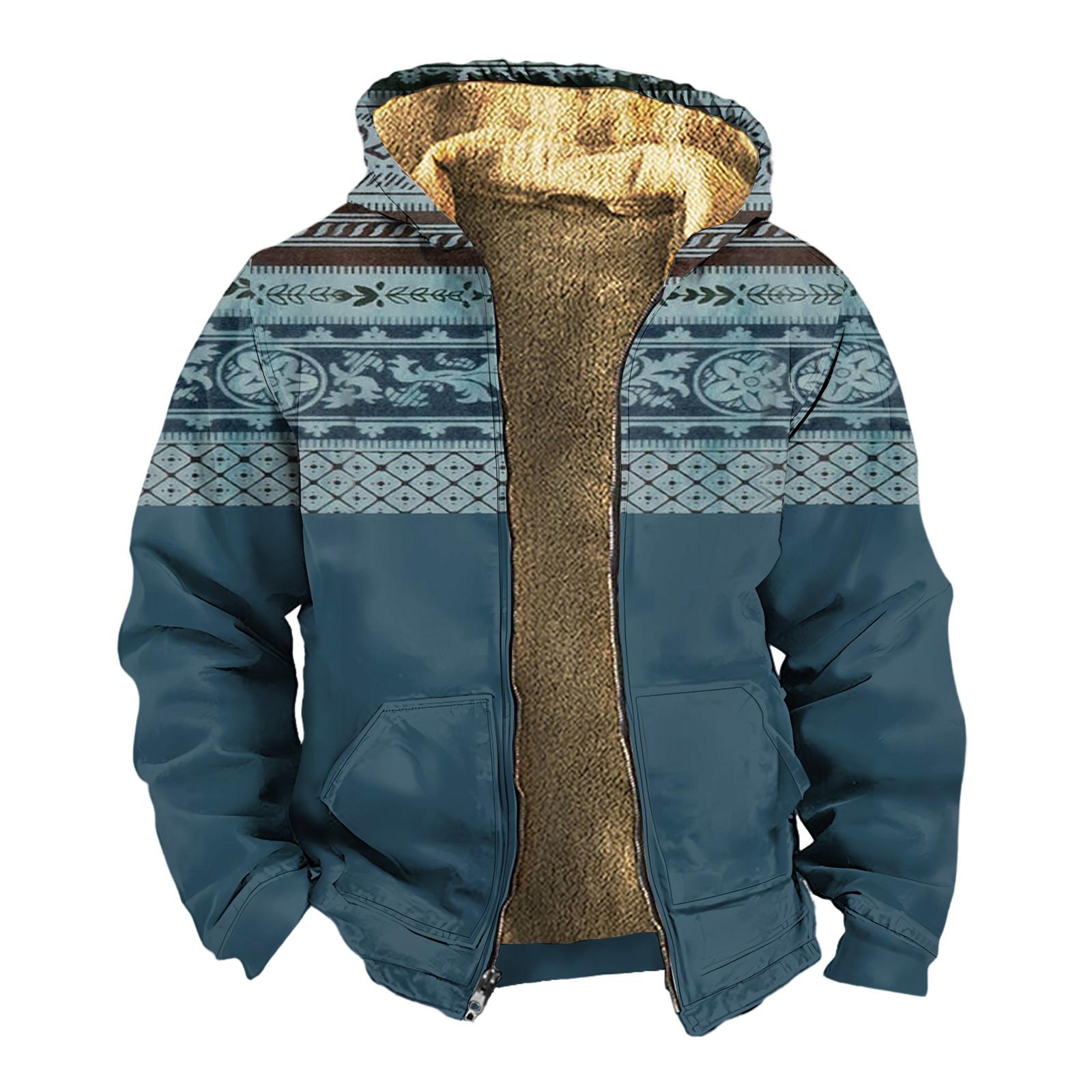 

Мужская зимняя флисовая толстовка с капюшоном на молнии с накладным карманом, повседневная куртка XL