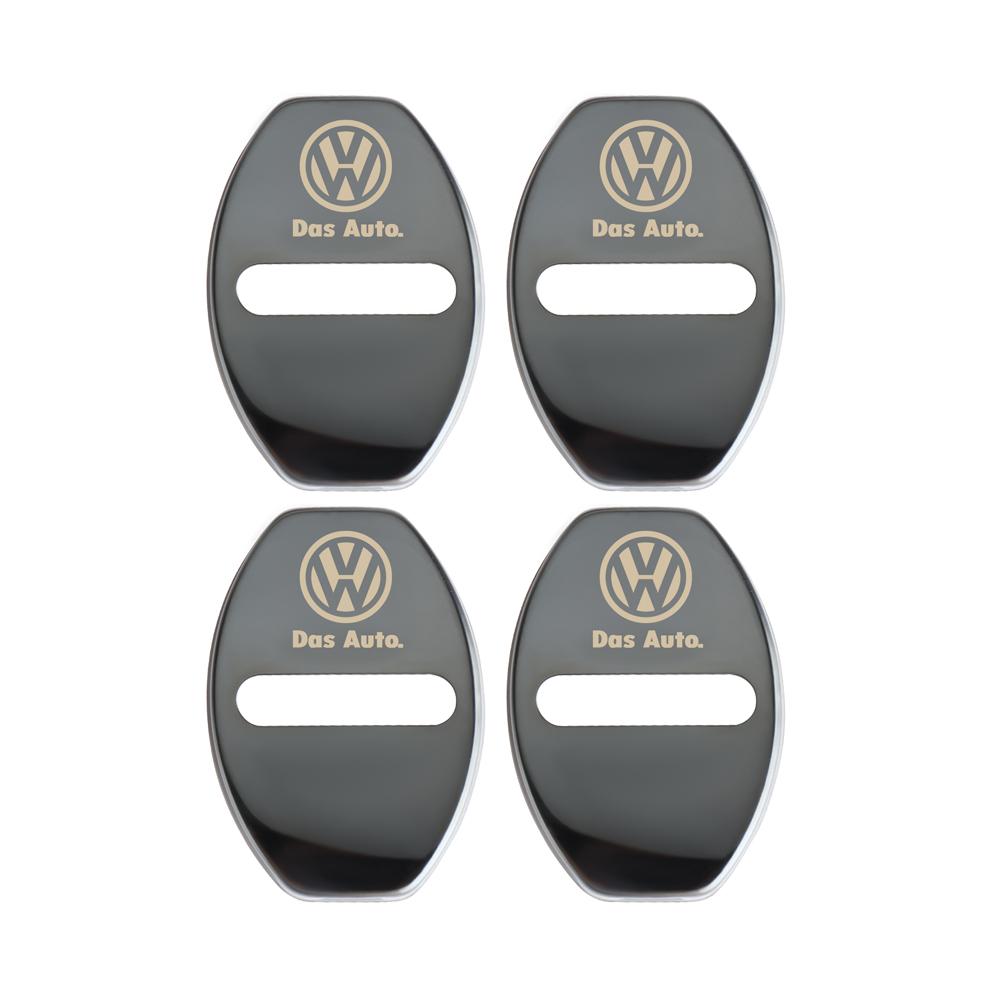 Metal Car Door Lock cover Protective Buckle Cover Sticker For Volkswagen Golf Caddy Passat GTI Lavida Sagitar Scirocco Tiguan