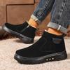 Men's Winter Ankle Boots Slip-On Snow Boots with Fleece Lining & Thick PU Sole Winter  Comfortable Shoes
