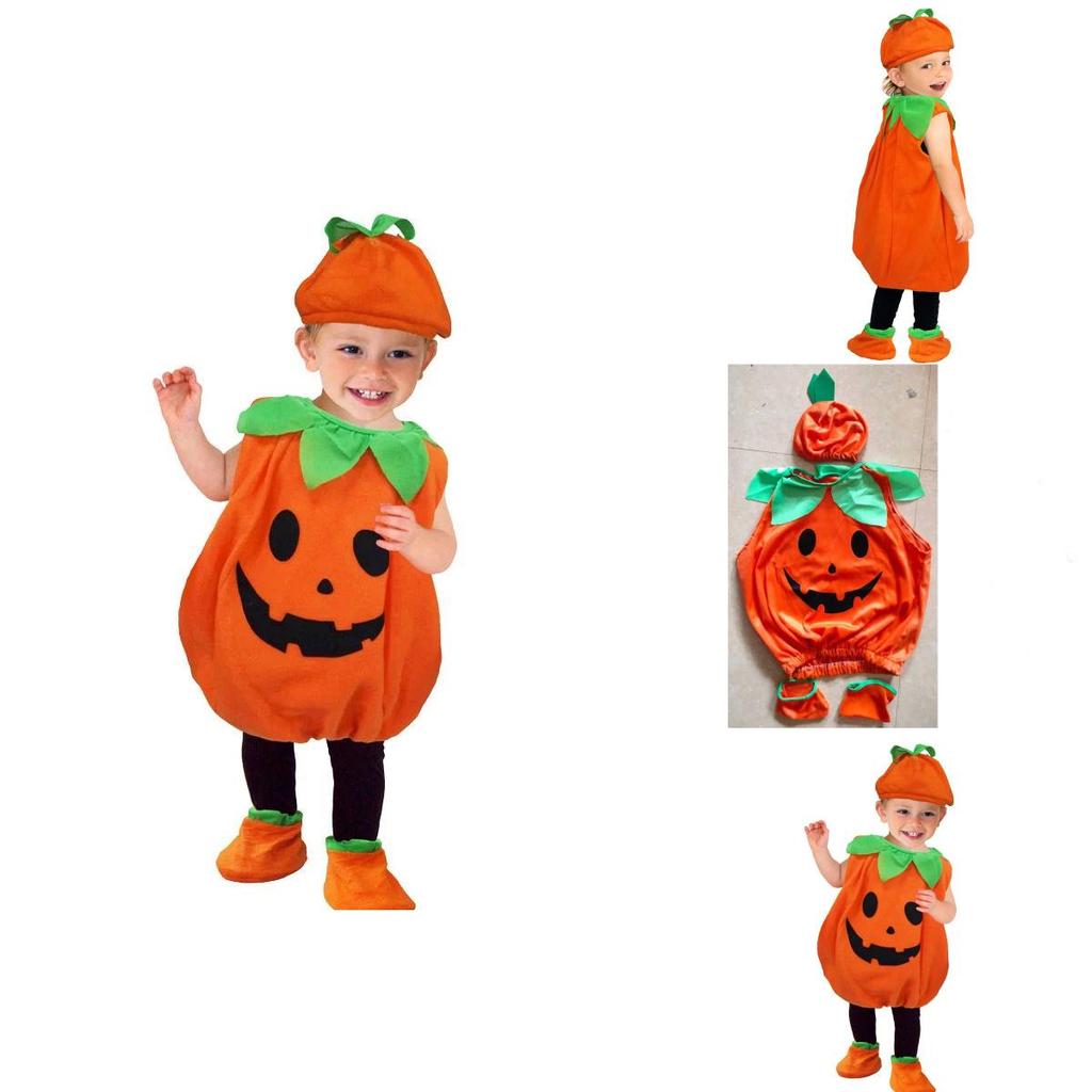 Delightful Pumpkin Costume For Children Featuring Soft Fabric And Festive Design