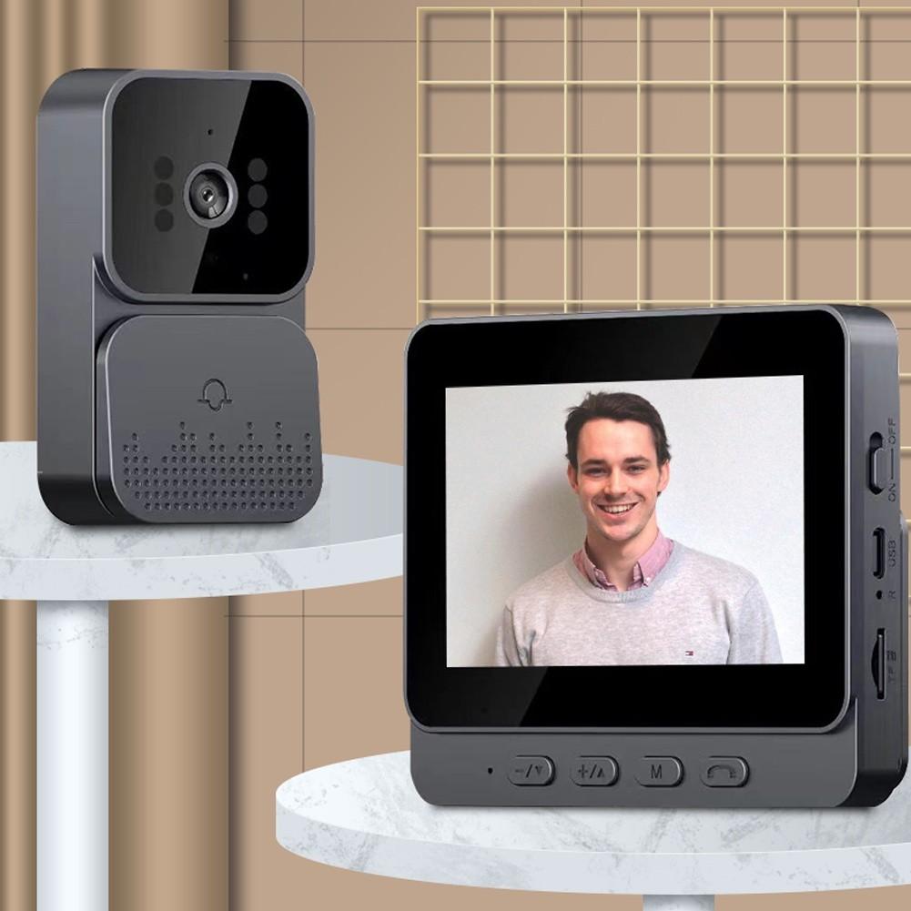 4.3 Inches IPS Screen Wireless Doorbell Household Intercom Video Camera Night Version Two-Way Speaking Video Door Ring