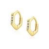 Earrings Silver Earrings Silver925 Gold 18K Coating Hoop Earrings CZ Diamond Small Small Simple Mini
